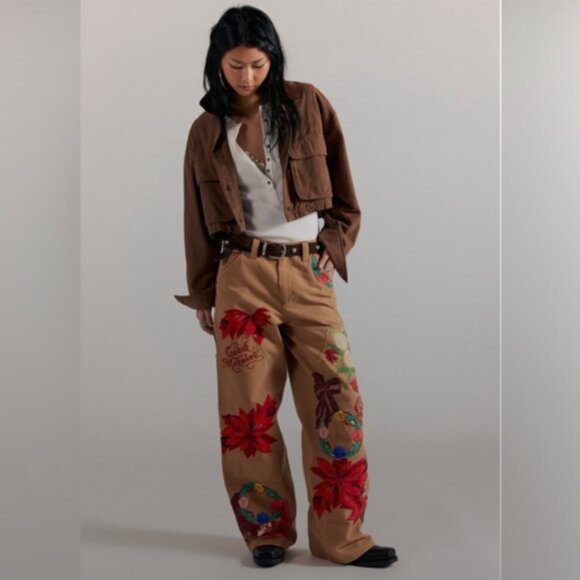 Free People We the Free Bright Time Craft Embroidered Pants MSRP $298 - Picture 16 of 16